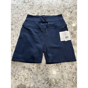 Beyond Yoga Spacedye  Pocket Shorts With Strings Navy Size L